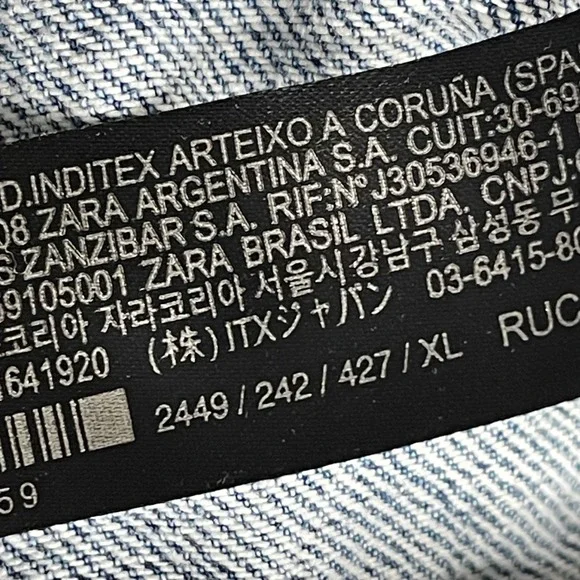 Zara Denim Dress Womens XL Blue Sleeveless Western Classic Button‎ Front - Picture 4 of 10